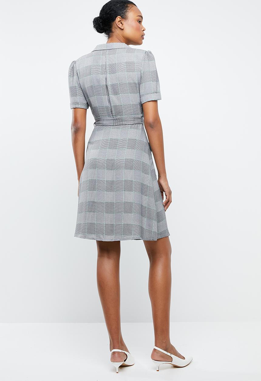 MANGO - Printed shirt dress - grey