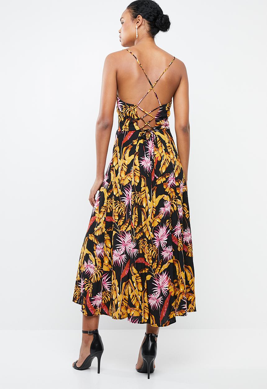 MANGO - Spaghetti strap floral maxi - multi 
