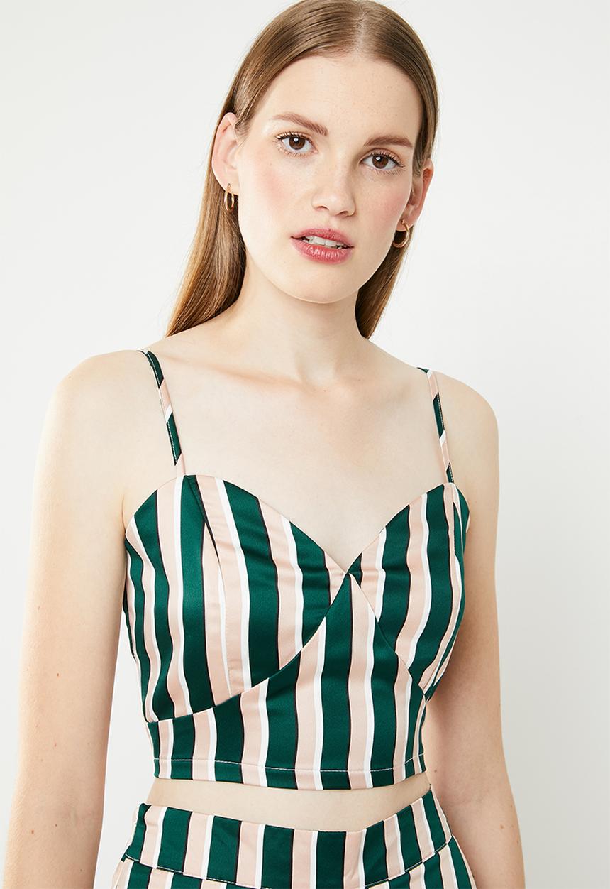 STYLE REPUBLIC - Cropped strappy top - multi