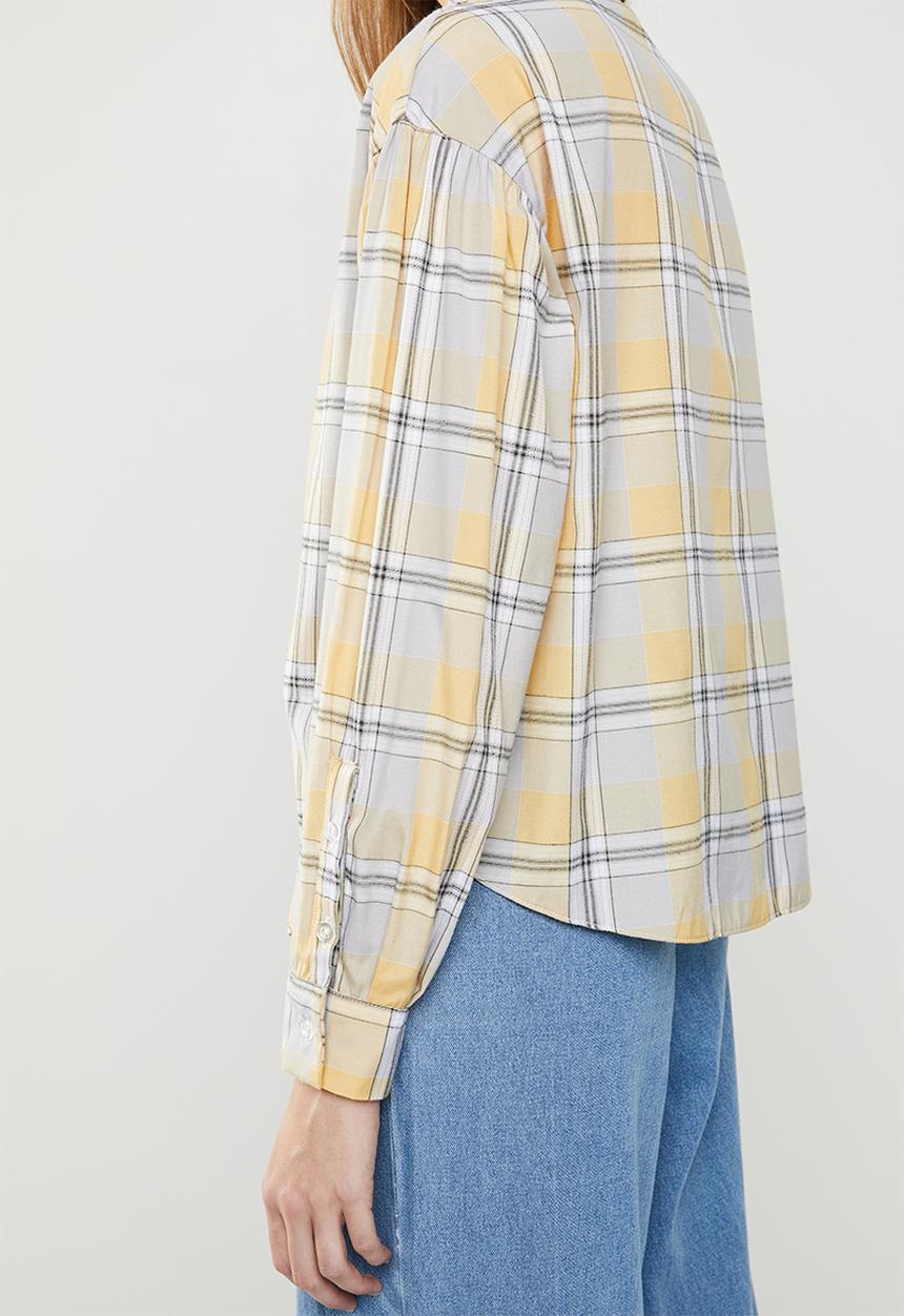 Superbalist - Check blouson sleeve shirt - multi