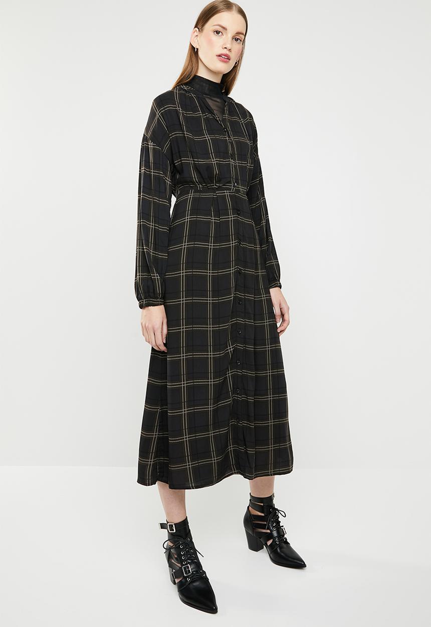 Superbalist - Mandarin collar shirt dress - multi