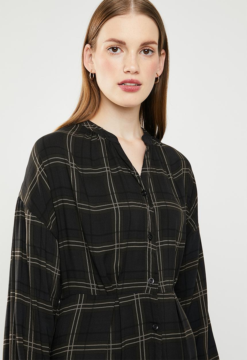 Superbalist - Mandarin collar shirt dress - multi