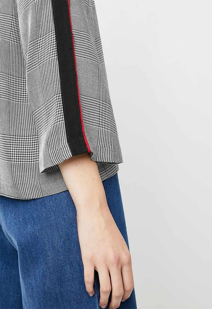 MANGO - Tape trim blouse - grey