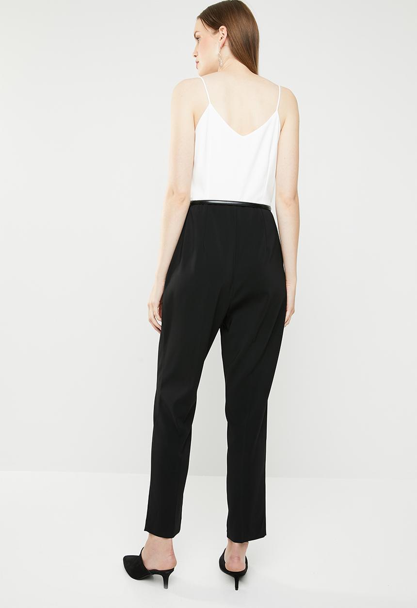 MANGO - Monochrome jumpsuit - black & white