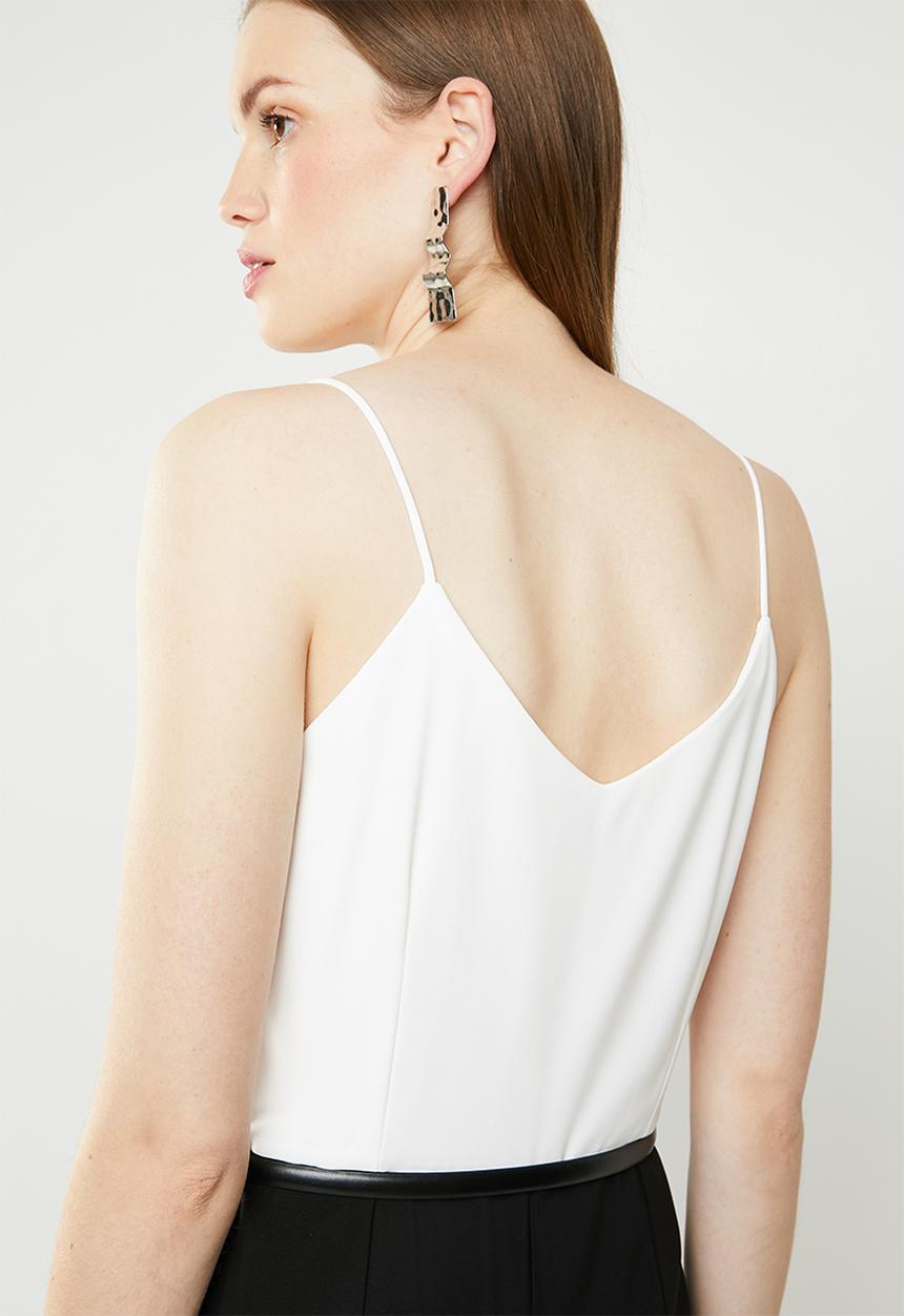 MANGO - Monochrome jumpsuit - black & white