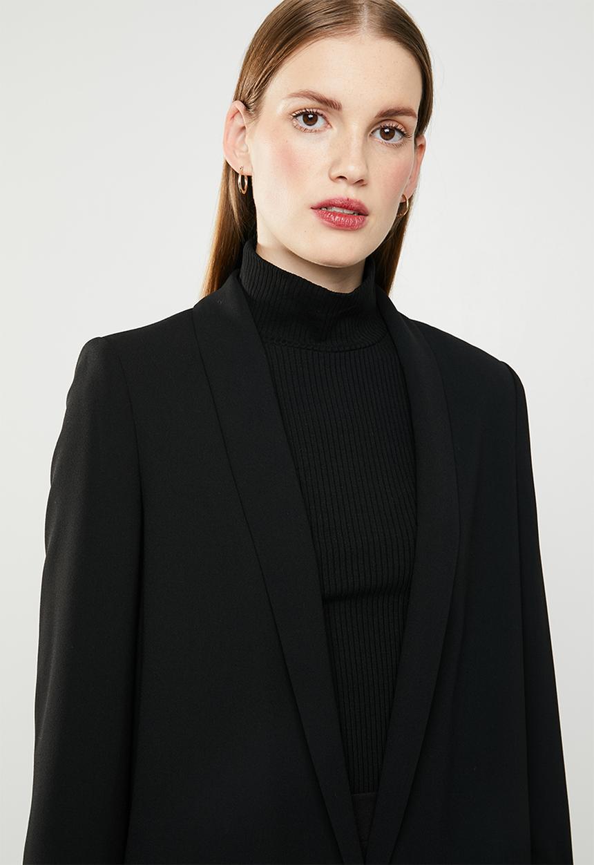 MANGO - Shawl collar blazer - black
