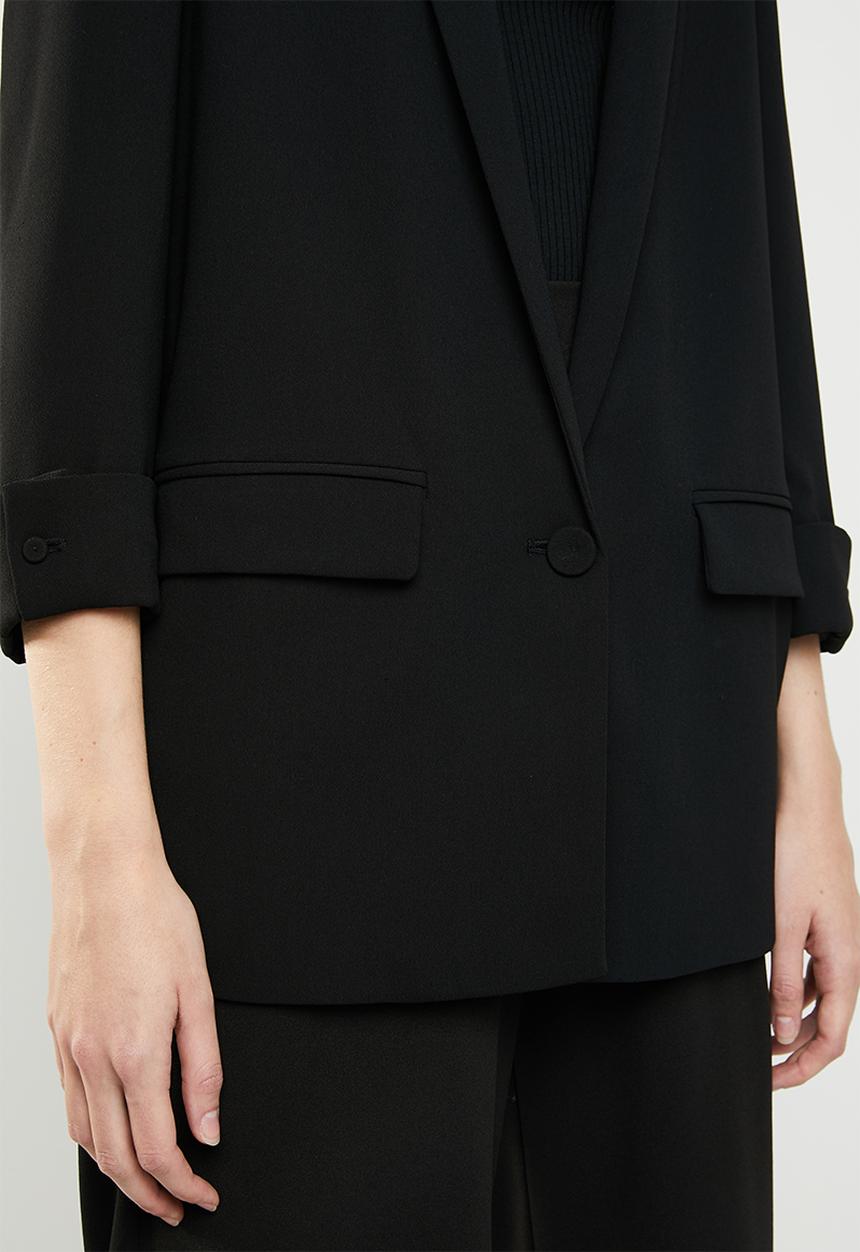 MANGO - Shawl collar blazer - black
