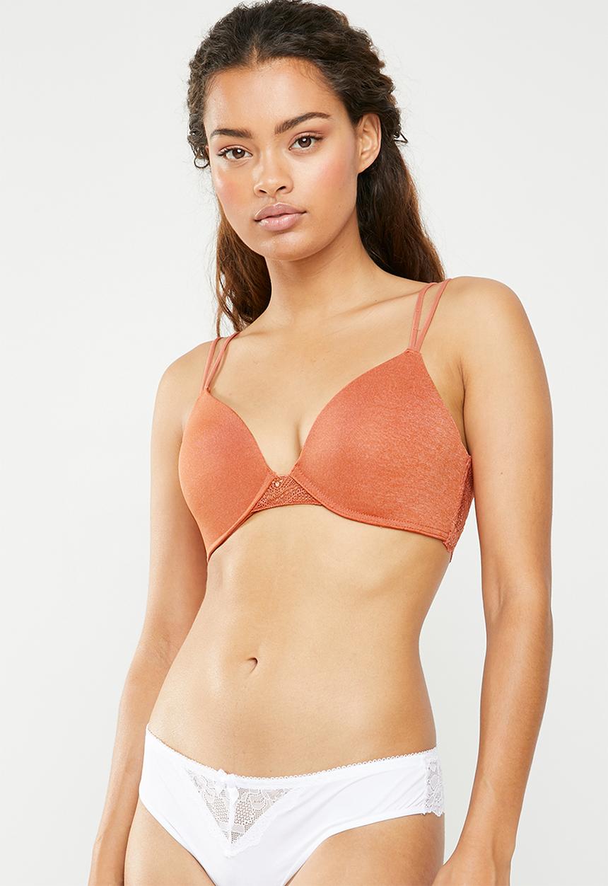 Cotton On - Ultimate lace comfort bra - rust