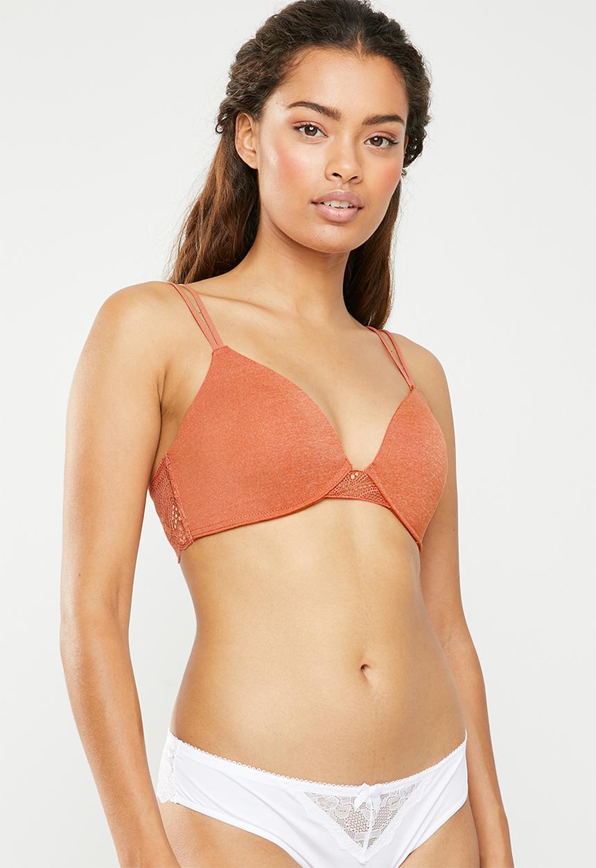 Cotton On - Ultimate lace comfort bra - rust