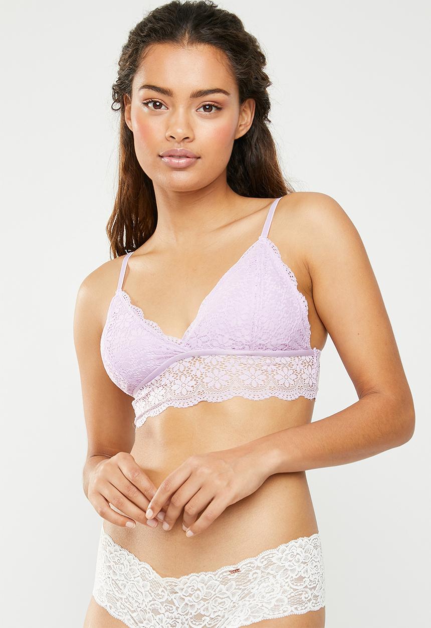 Cotton On - Jojo longline bralette - purple