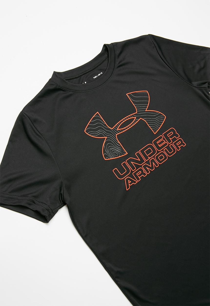 Under Armour - Print fill logo tee - black & orange