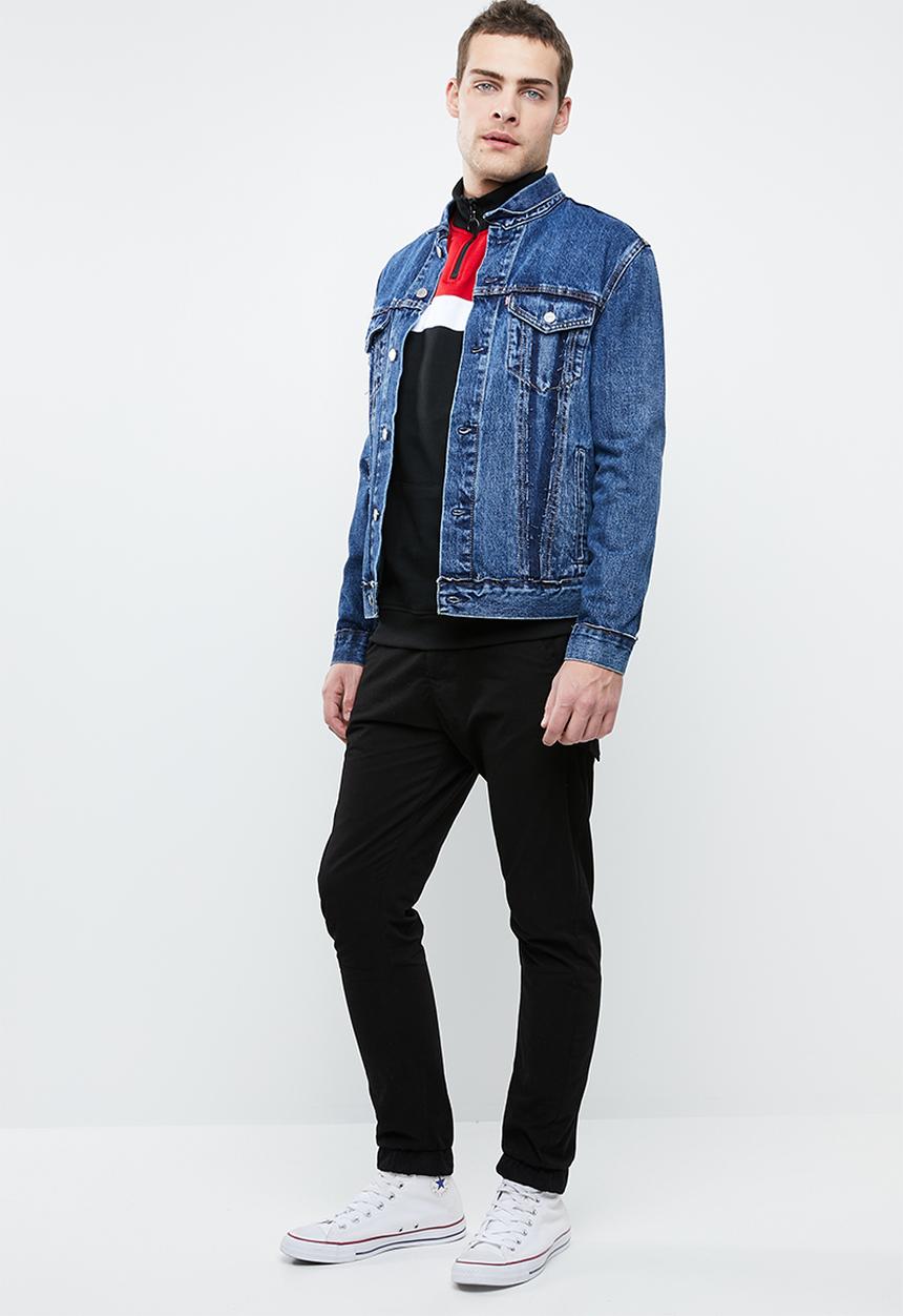 Superbalist - Colourblocked 1/4 zip pullover sweat - multi