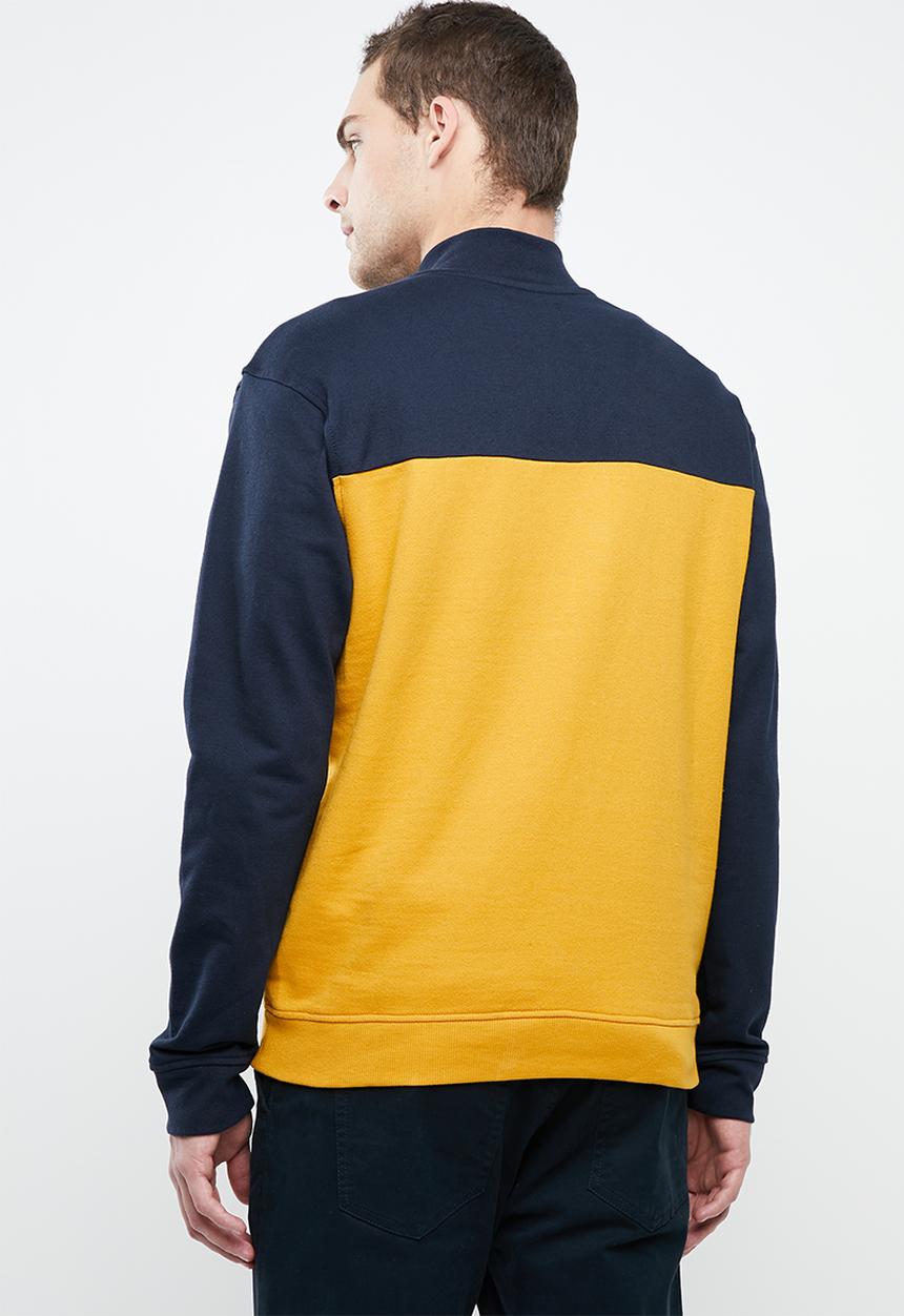 Superbalist - Colourblocked 1/4 zip pullover sweat - multi
