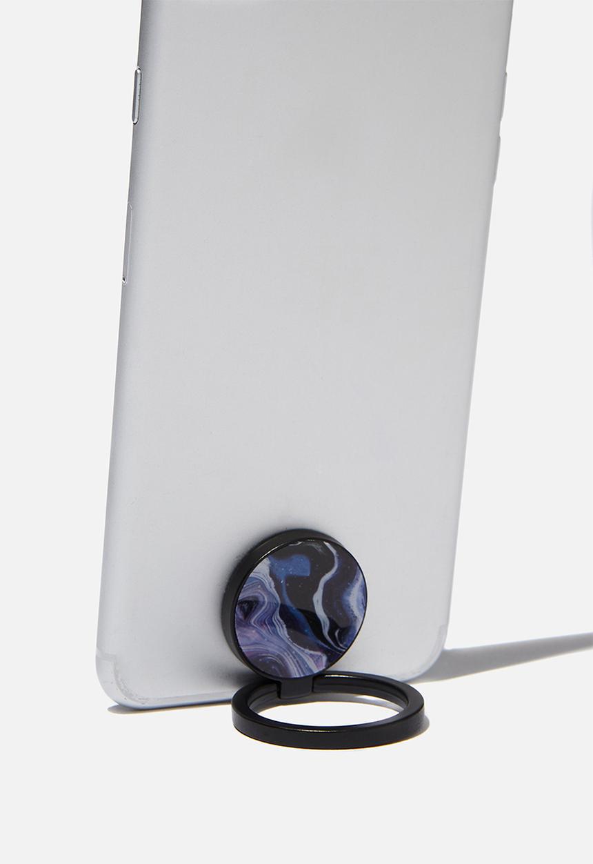 Typo - Metal phone ring - black & purple 