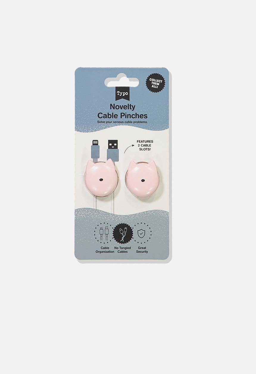 Typo - Novelty cable pinch pack - pink & white 