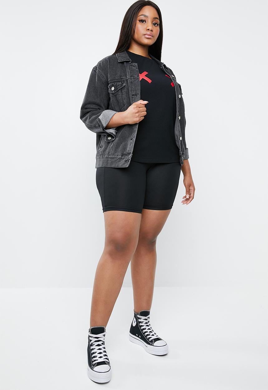 STYLE REPUBLIC PLUS - Criss-cross T-shirt - black