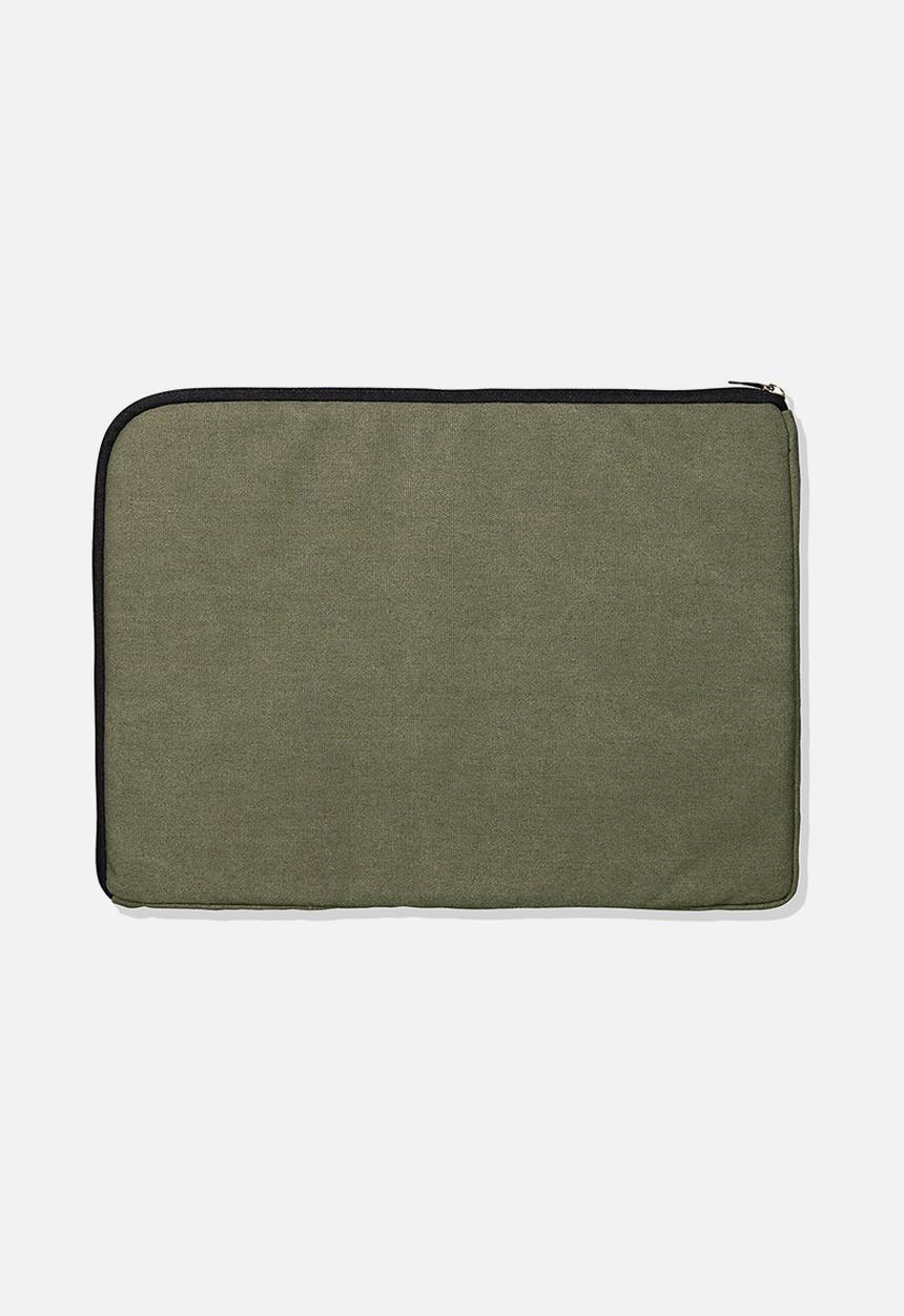Typo - Premium laptop case - khaki & tan