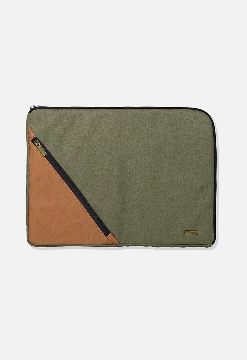 Typo - Premium laptop case - khaki & tan