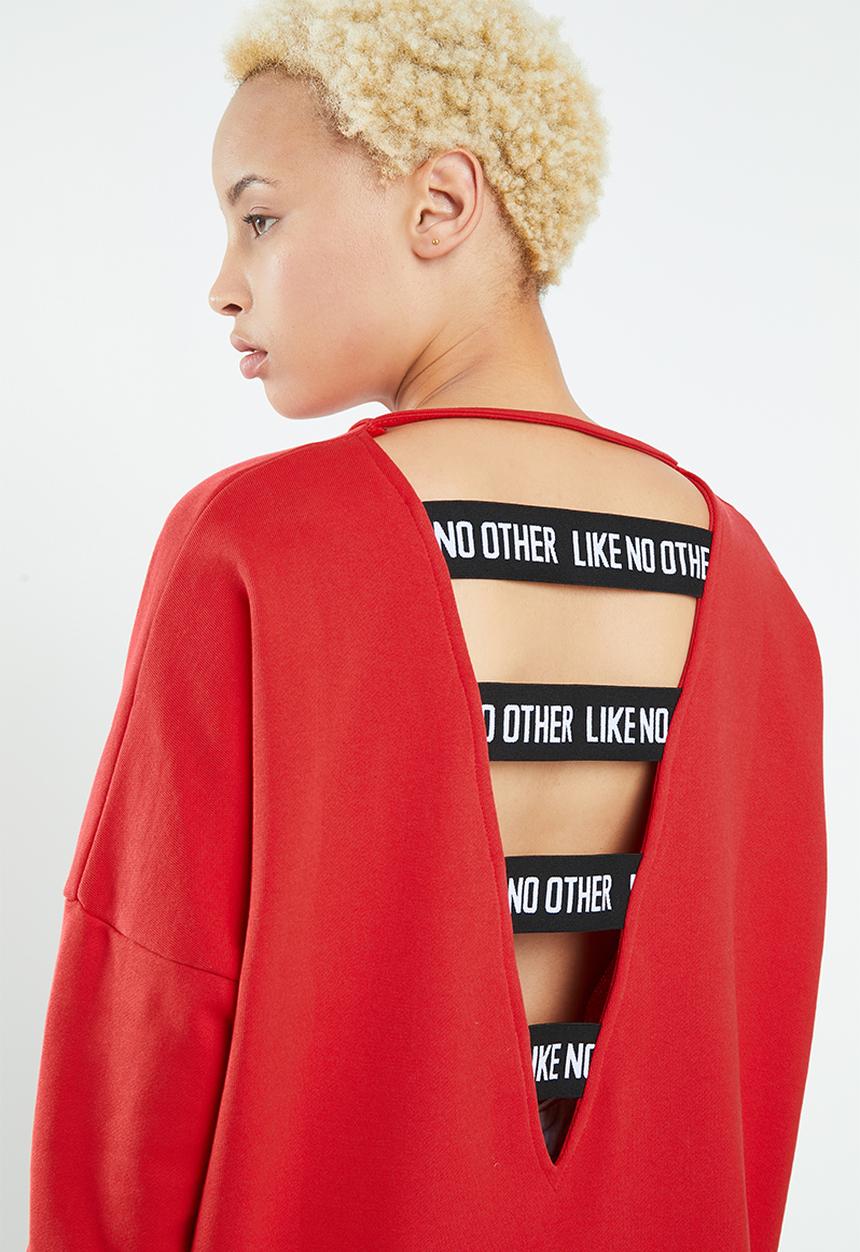 KAPPA - Crew neck sweatshirt - red & white
