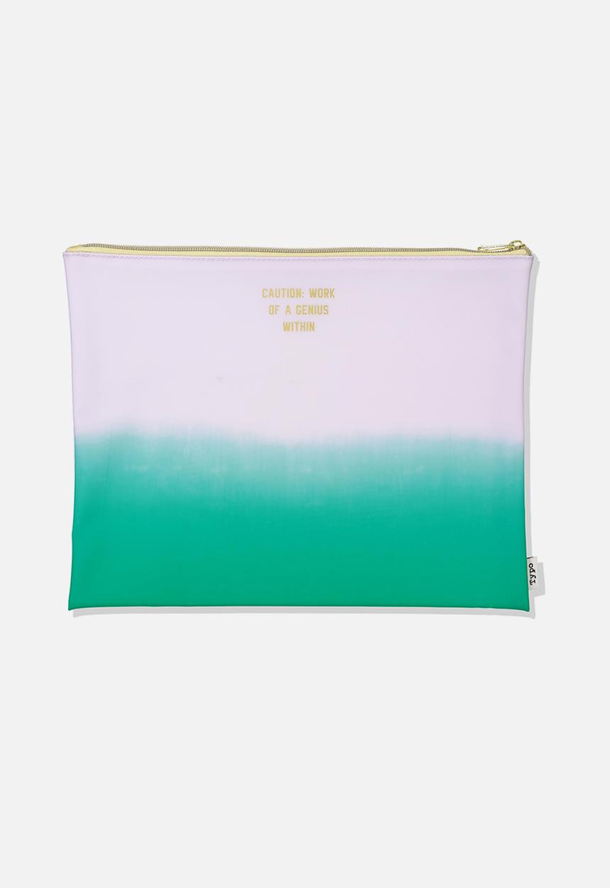 Typo - Printed document wallet - purple & green 