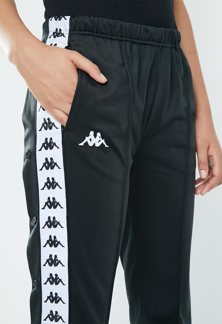 KAPPA - Banda snap pants - black & white