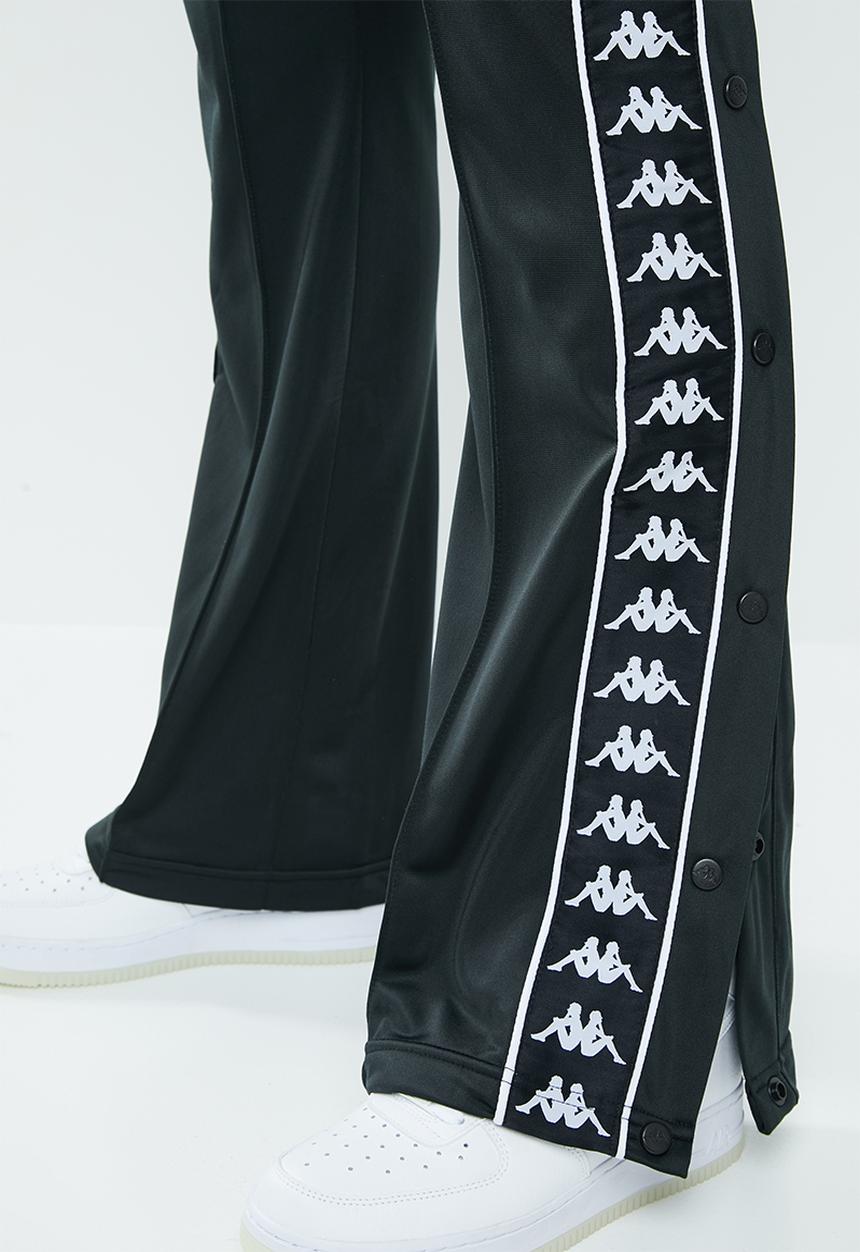 KAPPA - Banda snap pants - black & white