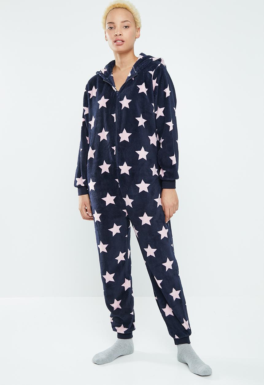Supré  - Cosy onesie - navy & pink