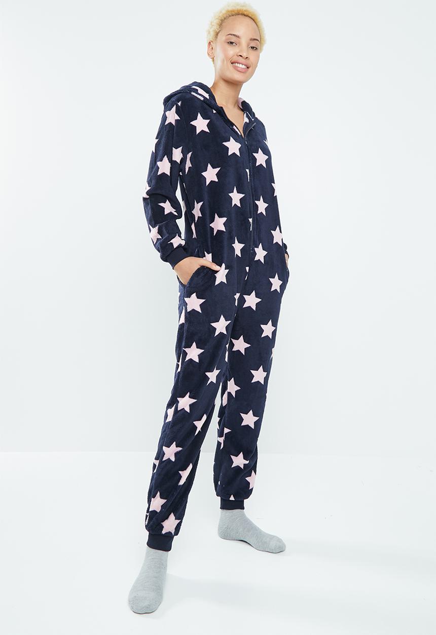 Supré  - Cosy onesie - navy & pink