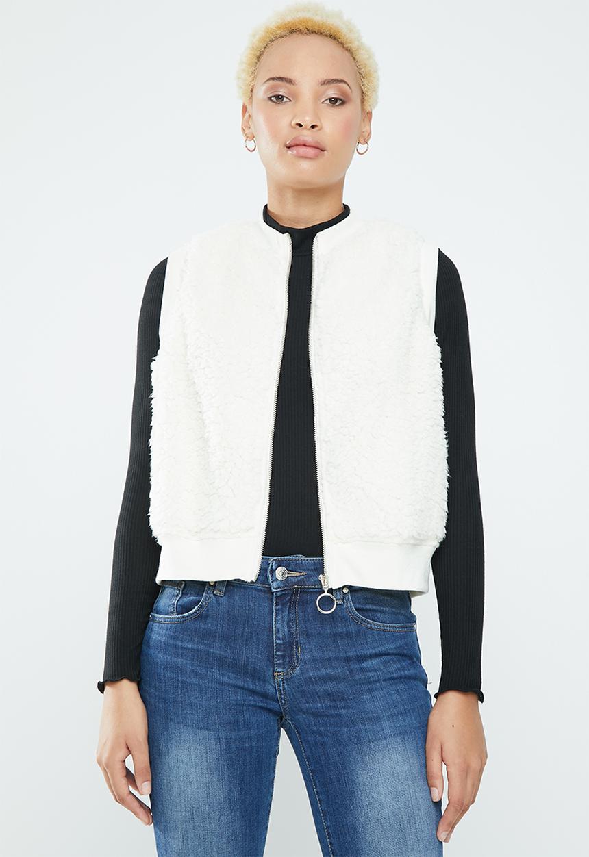 Supré  - Teddy gilet - cream
