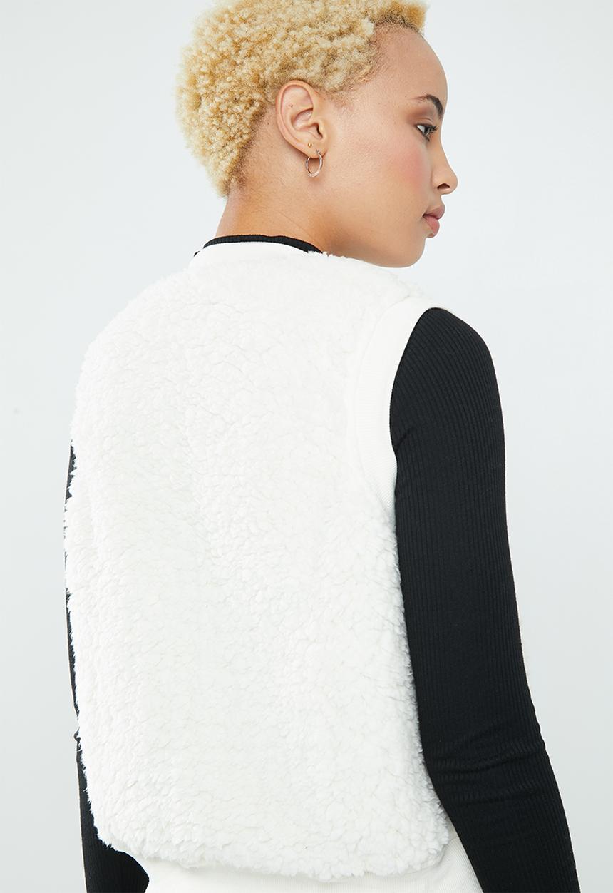 Supré  - Teddy gilet - cream