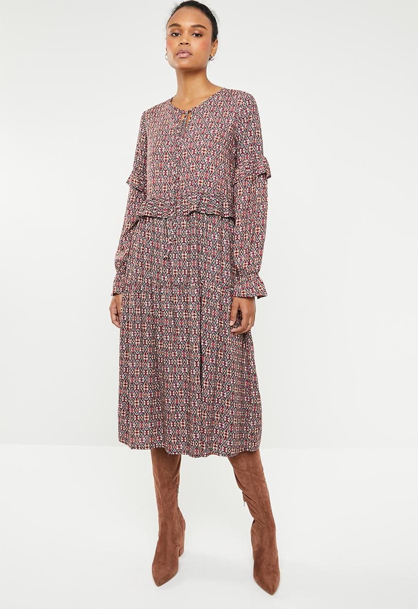 Superbalist - Peasant ruffle maxi dress - multi