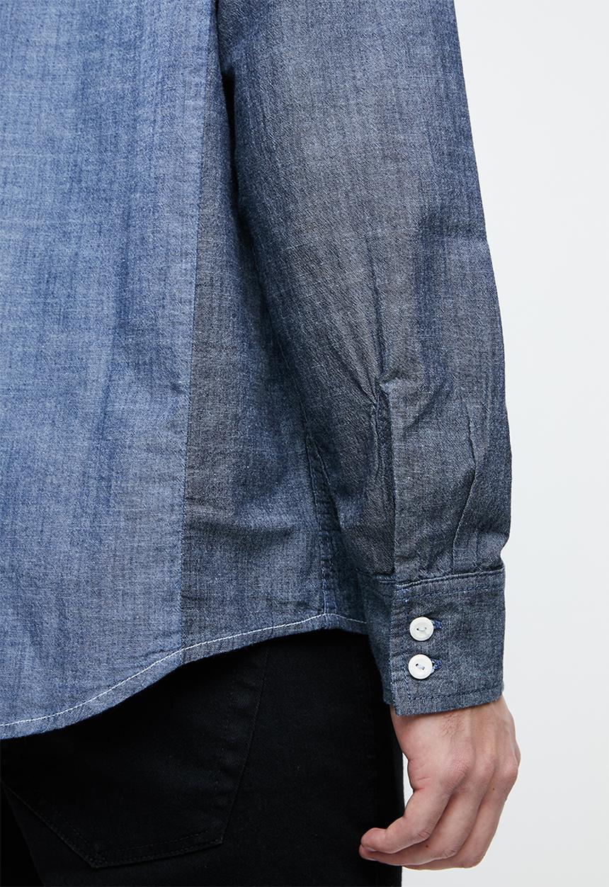 Levi’s® - Classic modern western side pieced chambray shirt - blue