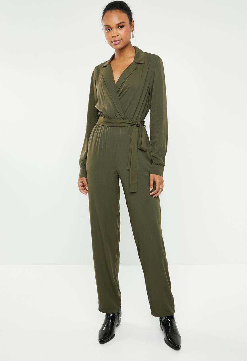 Superbalist - Revere collar jumpsuit - khaki