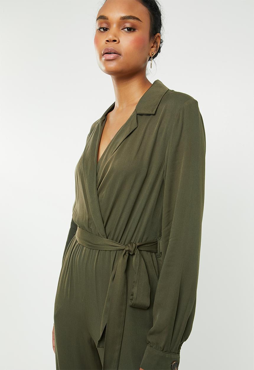 Superbalist - Revere collar jumpsuit - khaki