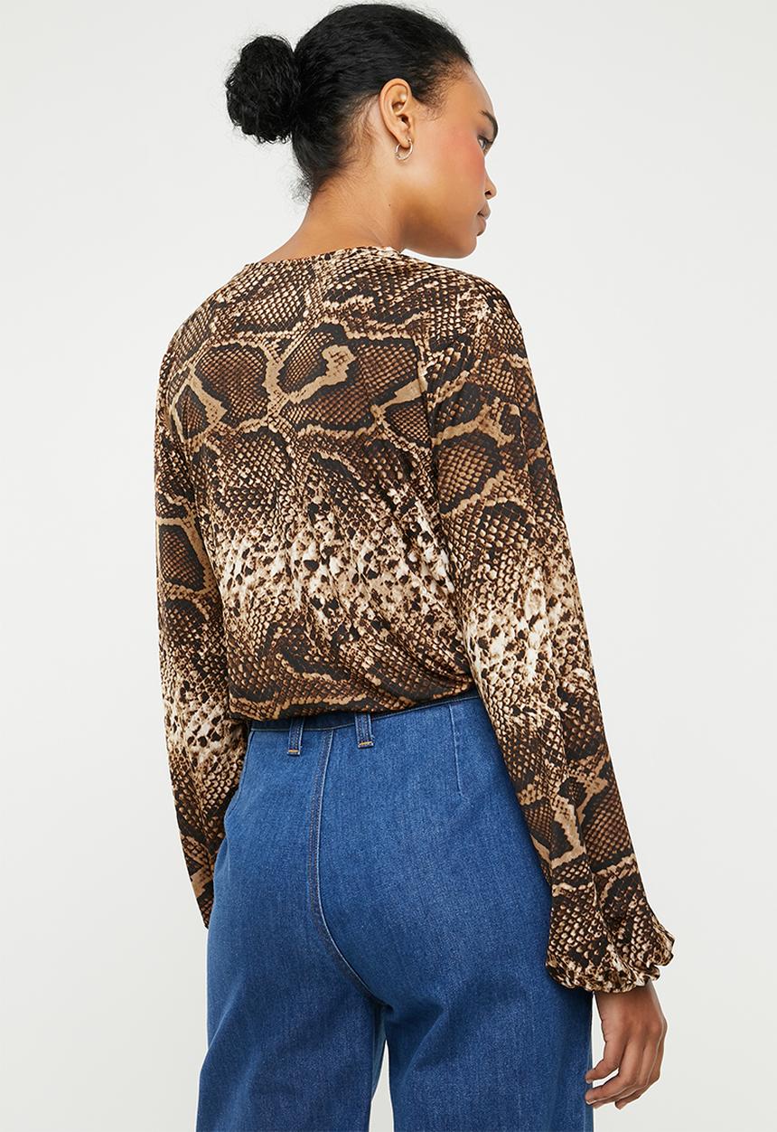 Superbalist - Wrap bodysuit - brown & black