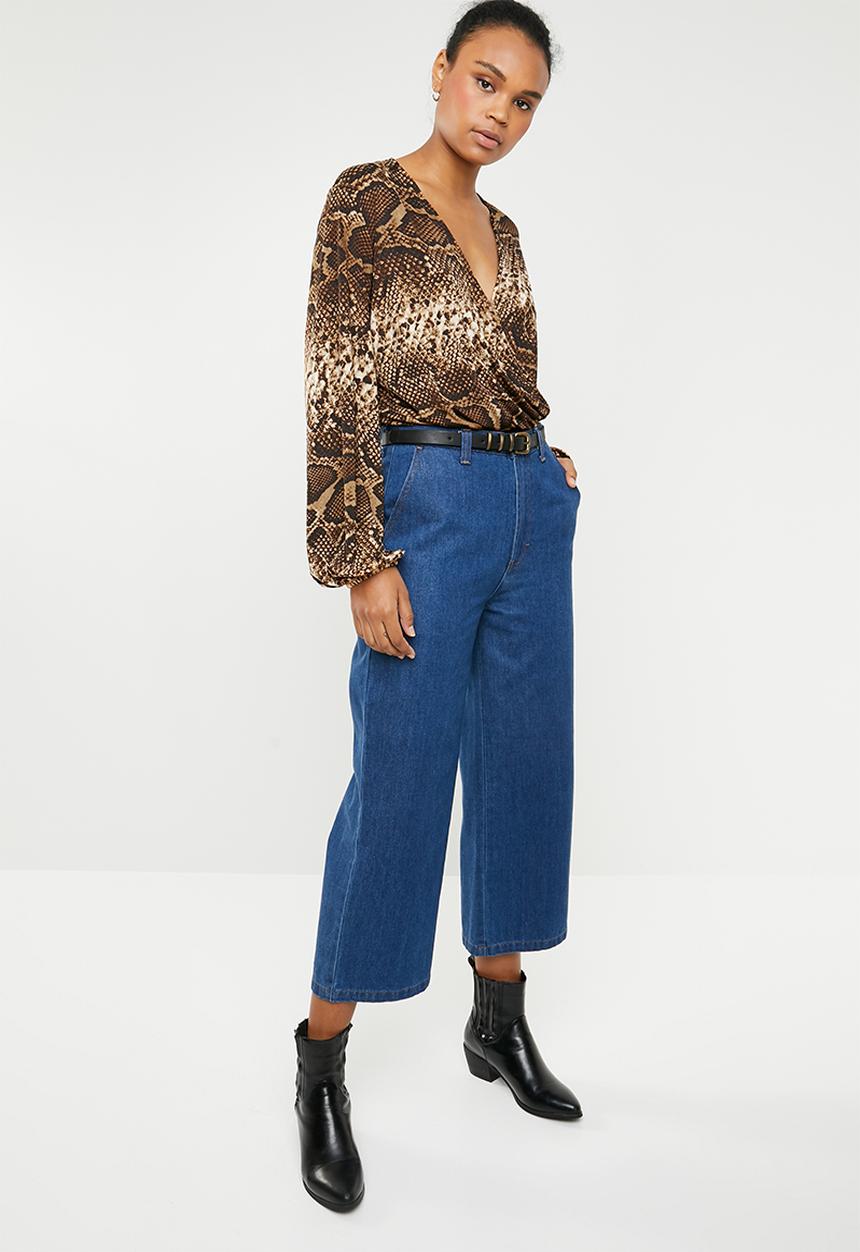 Superbalist - Wrap bodysuit - brown & black