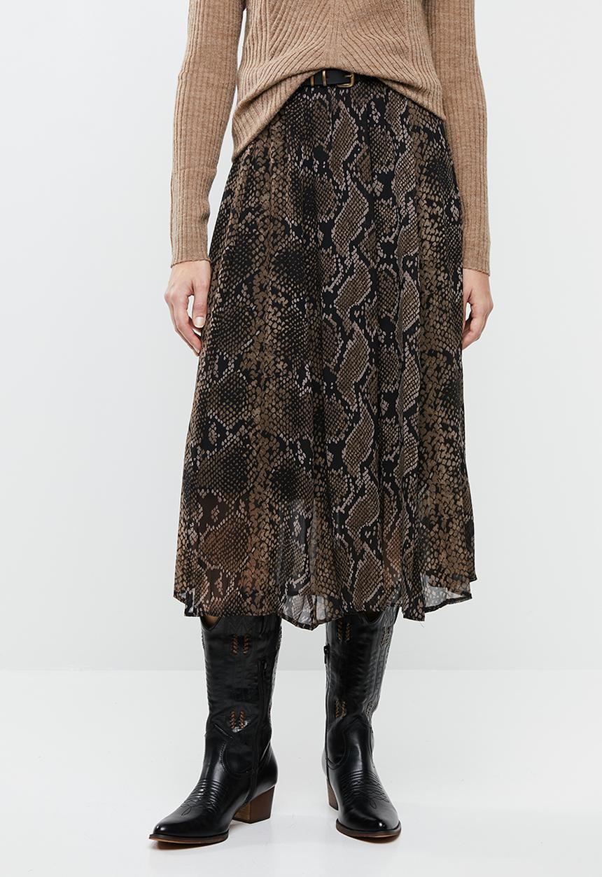 Superbalist - Pleated midi skirt - snake skin
