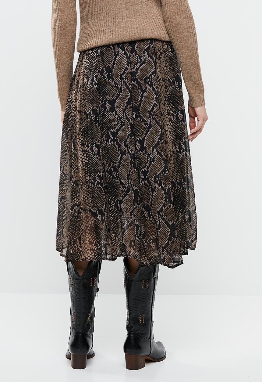 Superbalist - Pleated midi skirt - snake skin