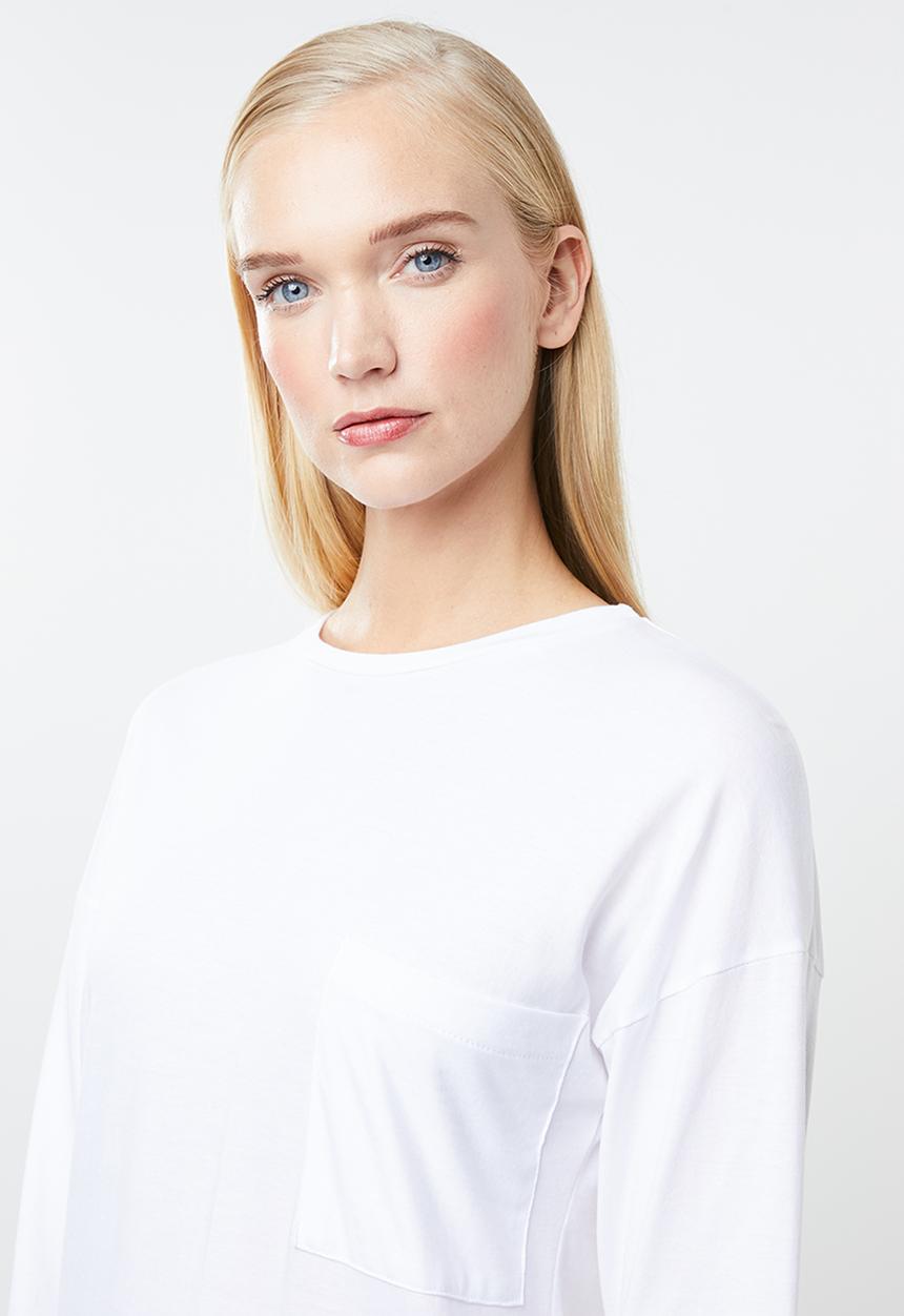 Superbalist - Longline tee with pocket - white