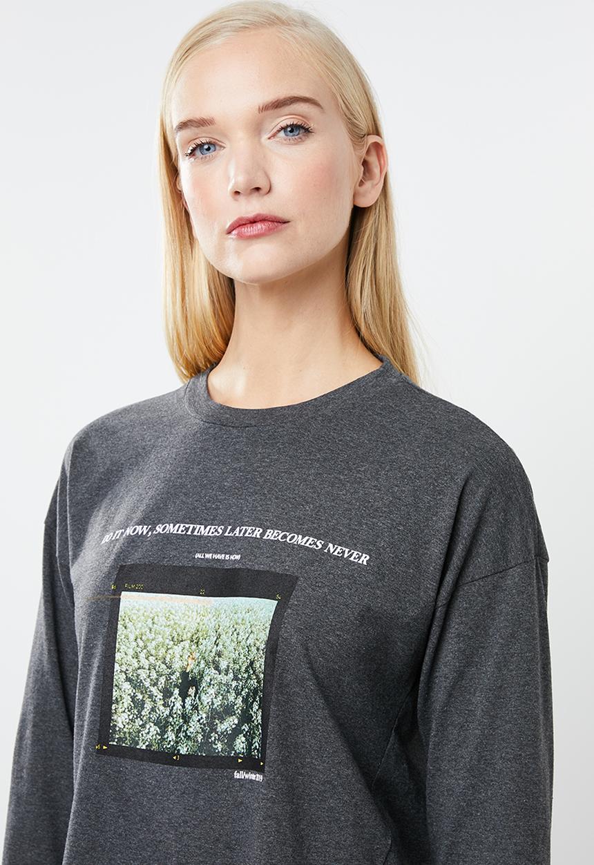 Superbalist - Photographic print tee - grey melange