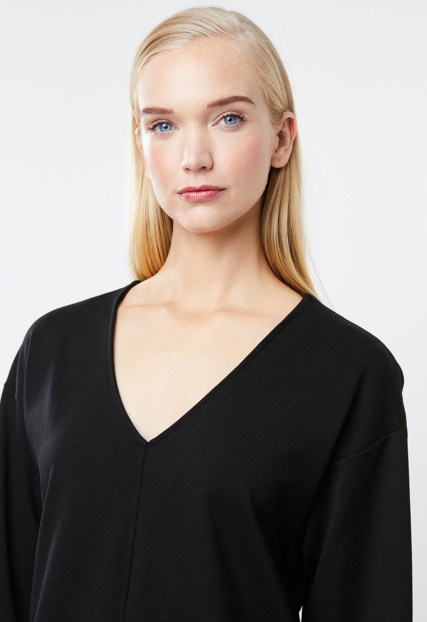 Superbalist - Split hem v-neck tee - black