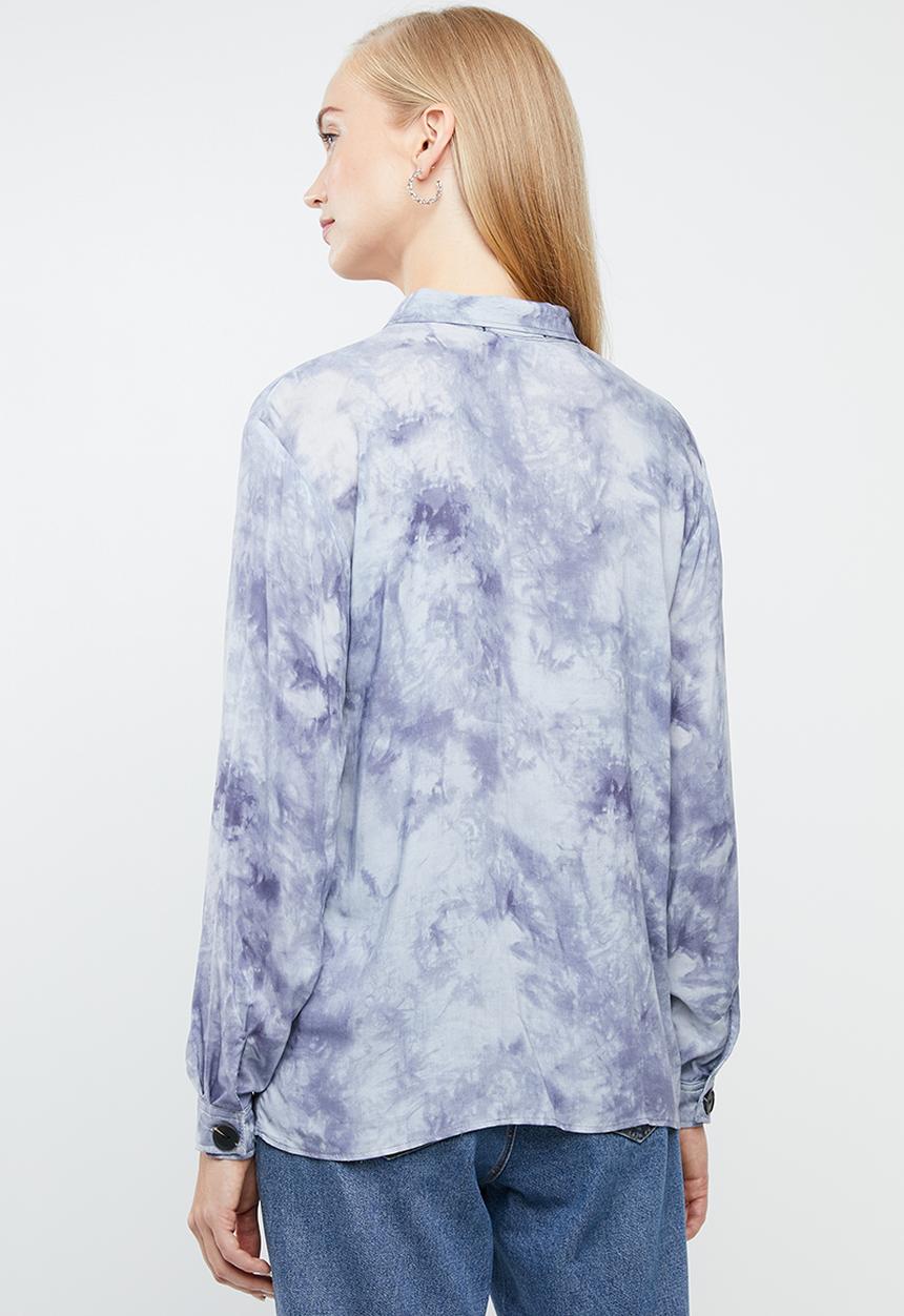 Superbalist - Boxy tie dye shirt - blue 