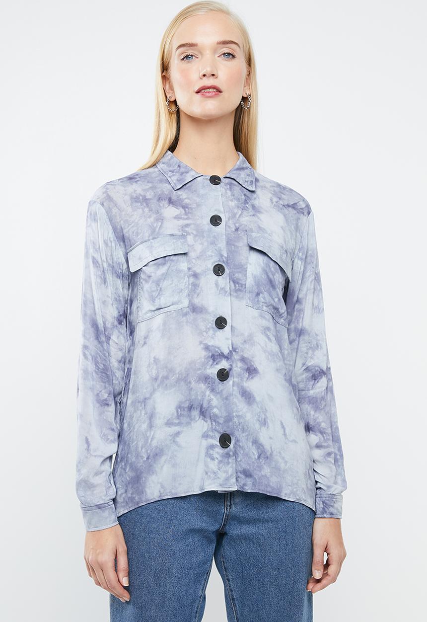 Superbalist - Boxy tie dye shirt - blue 