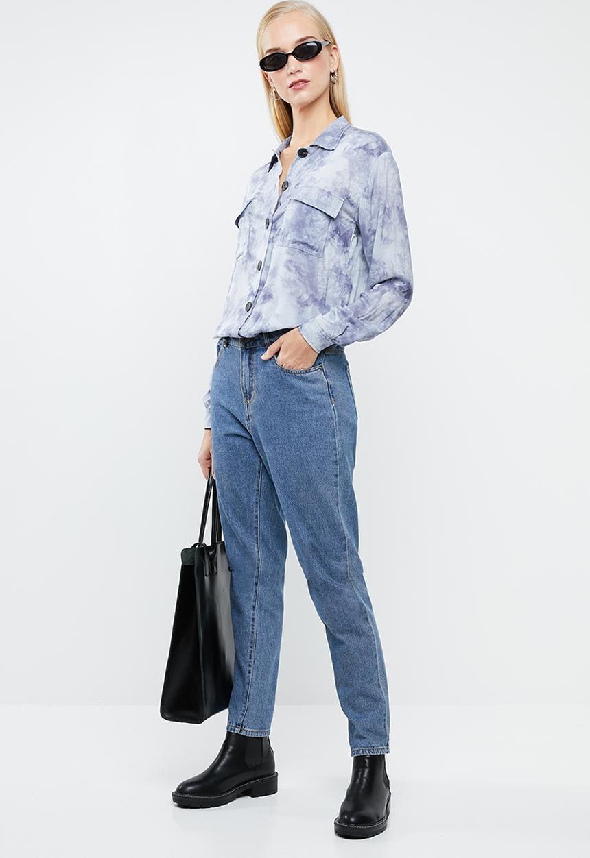 Superbalist - Boxy tie dye shirt - blue 