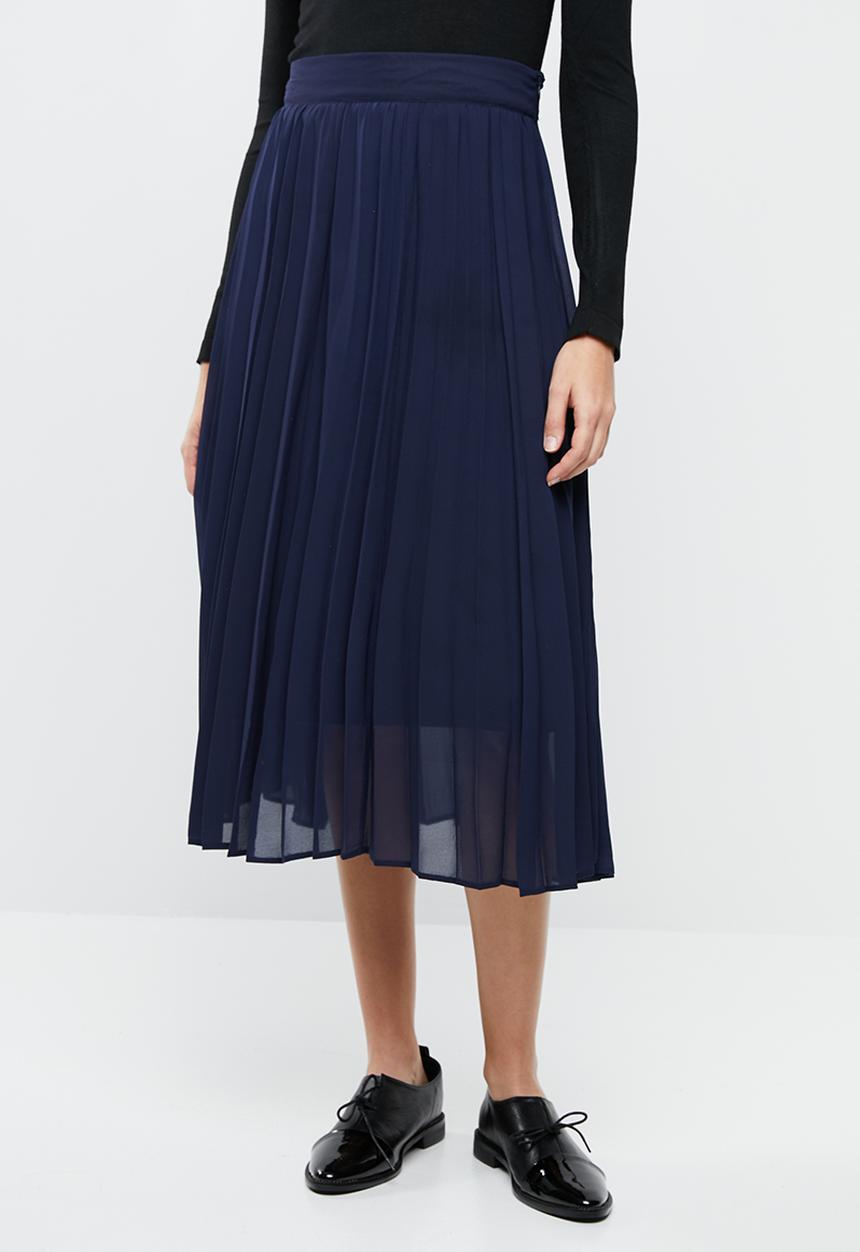 Superbalist - Pleated midi skirt - navy