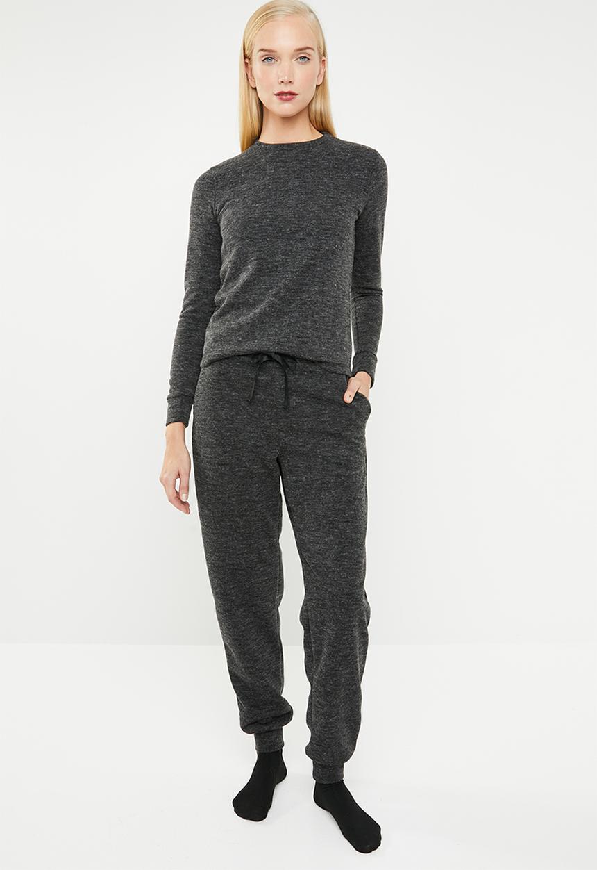 Superbalist - Soft touch sleep set - charcoal 