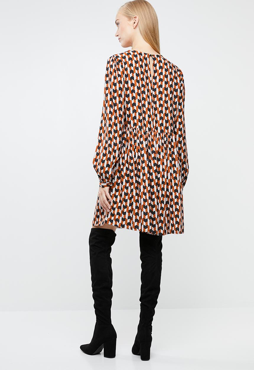 Superbalist - Trapeze dress with gathered waist - multi