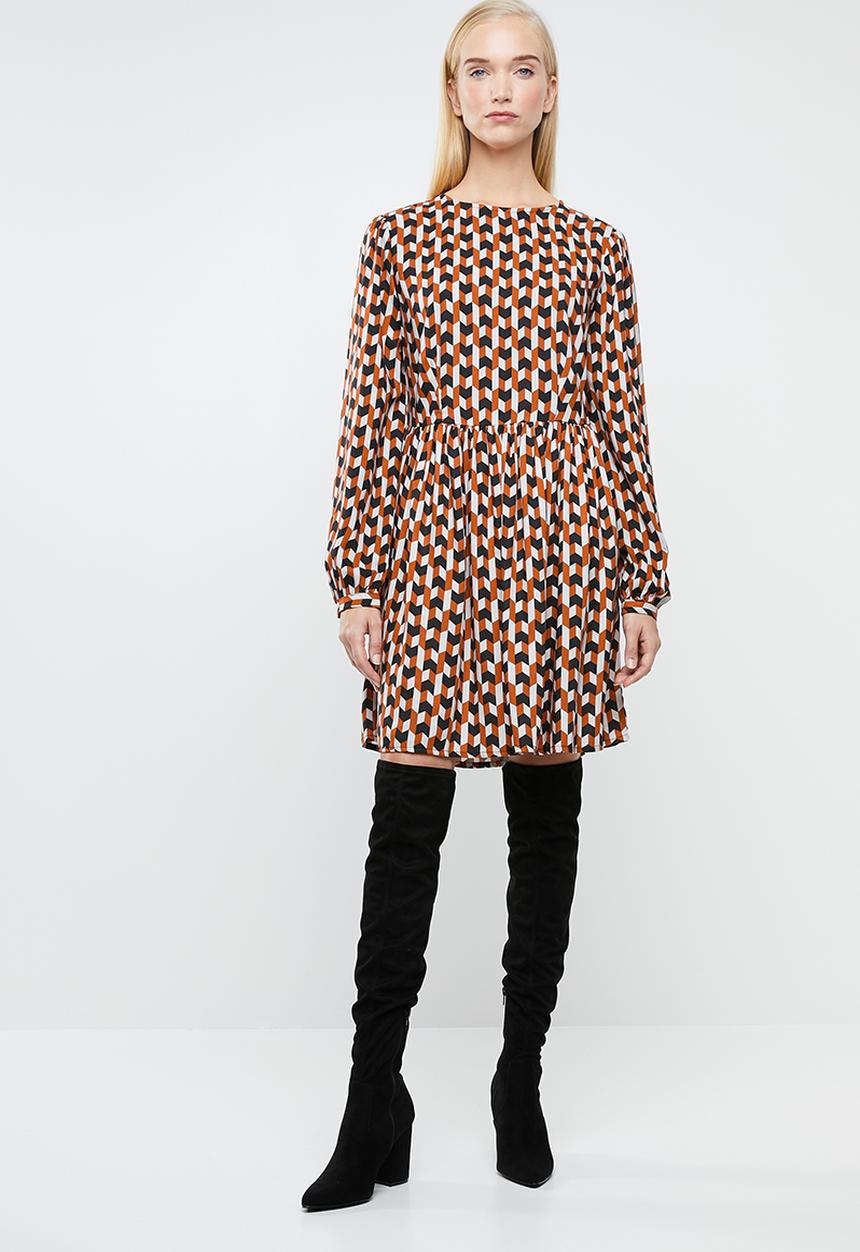 Superbalist - Trapeze dress with gathered waist - multi