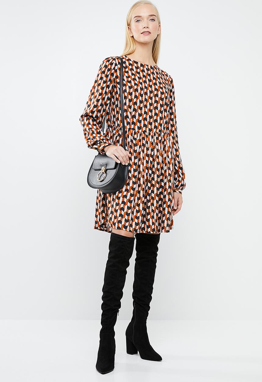Superbalist - Trapeze dress with gathered waist - multi