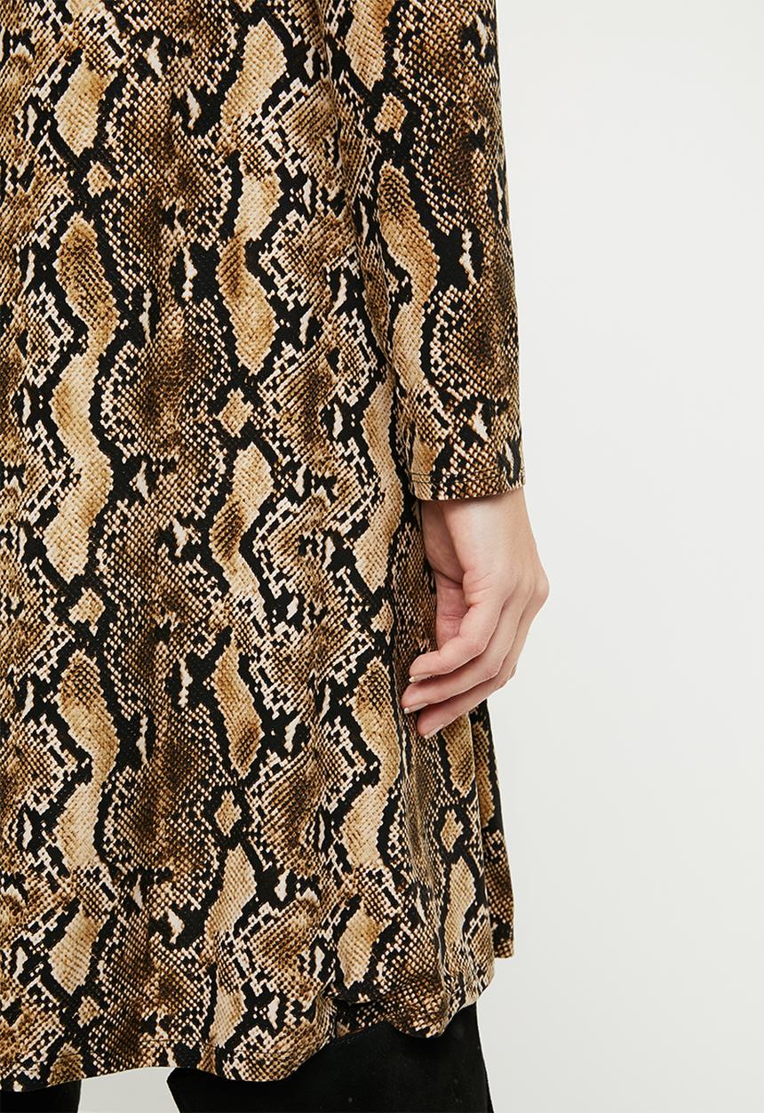 Superbalist - Crew neck trapeze dress - brown